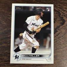2022 Topps Series 2 Brian Miller 425 Rookie Card RC Miami Marlins Outfield OF. rookie card picture