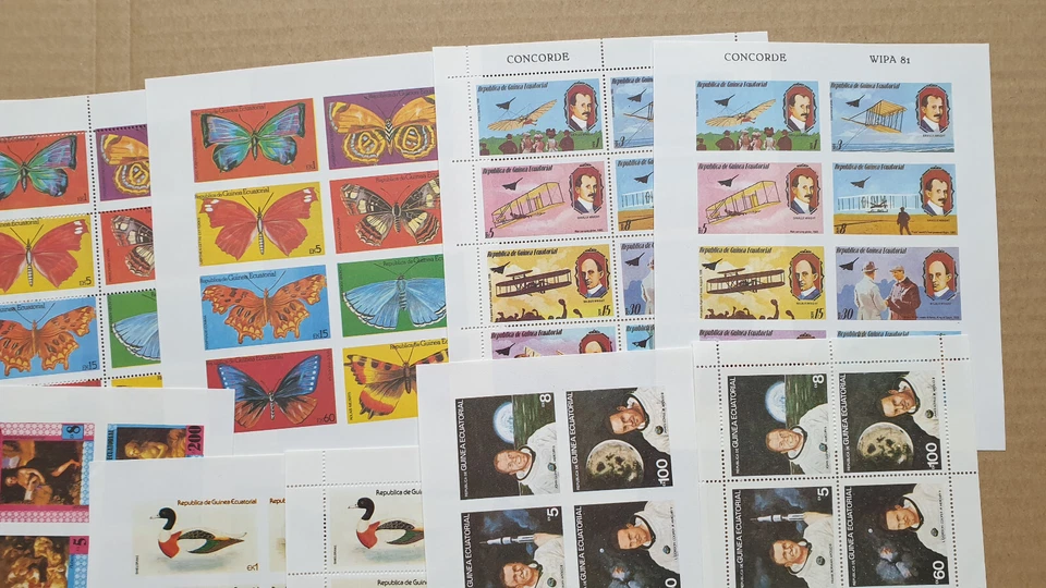 Equatorial Guinea Selection of 19 Never Used Stamp Sheets #5955 - Image 3 of 4