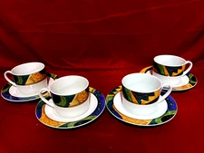 Studio Nova Concepts/Madagascar 8 Piece Set Of 4 Each Cups & Saucers