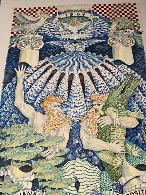Louisiana World Exposition 1984 Serigraph 26 X 40 inch Never Framed Rare Poster