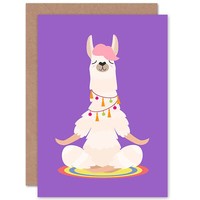 SüßEs Meditationslama Geburtstagskarte