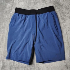 Lululemon T.H.E. Shorts Mens Medium Blue Lined Athleisure Outdoor Gym