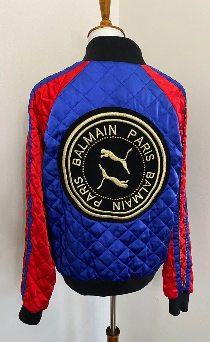 BALMAIN x PUMA Souvenir Reversible Bomber Zip Up Jackwt Size S eBay