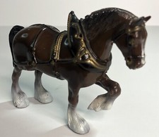 Vintage Clydesdale Plastic Horse Marked Hong Kong Missing Harness Straps