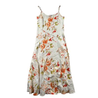 Per Una 100% Linen Floral Bias Cut Midi Dress US Size 8L Vtg Y2K Boho  Cottage | eBay