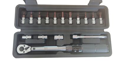 Stahl-Faust 1/4 Zoll PKW Fahrrad Motorrad Drehmomentschlüssel Bit Set 2-24 NM