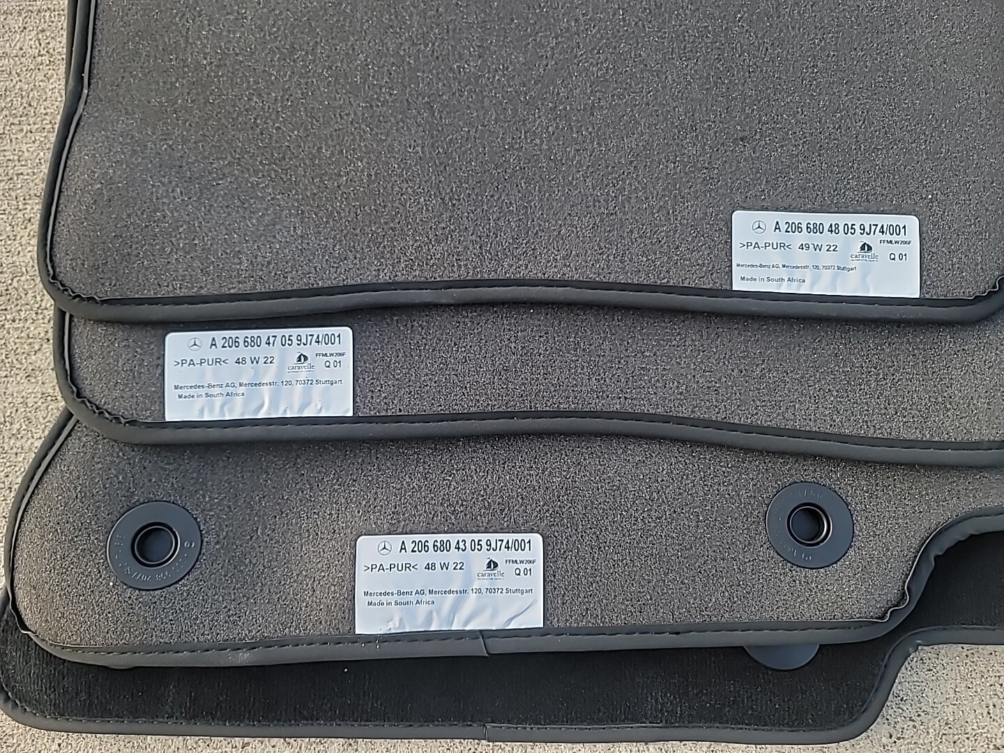 MercedesBenz C Class AMG Car Mats Black Original W206/S206 206680