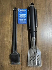 Lot of 3 New BBQ Grill Tools Blue Rhino Brush, Spatula & Fork Set Heavy Duty