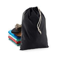 Image of Westford Mill Cotton STUFF BAG Drawstring bag Laundry Bag Shoe Xmas Sack Storage