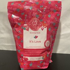 Scentsy Soak It's Love Bath Salts Tangy Tangerine Raspberry Sparkling Sugar