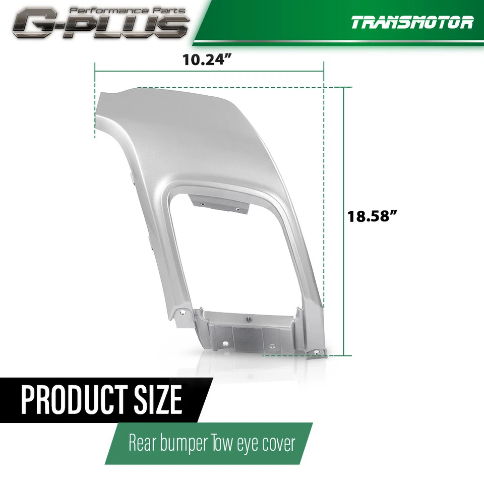 Capa traseira para-choque reboque compatível com Land Rover Range Rover Evoque Dynamic 12-2018 - Imagem 3 de 4