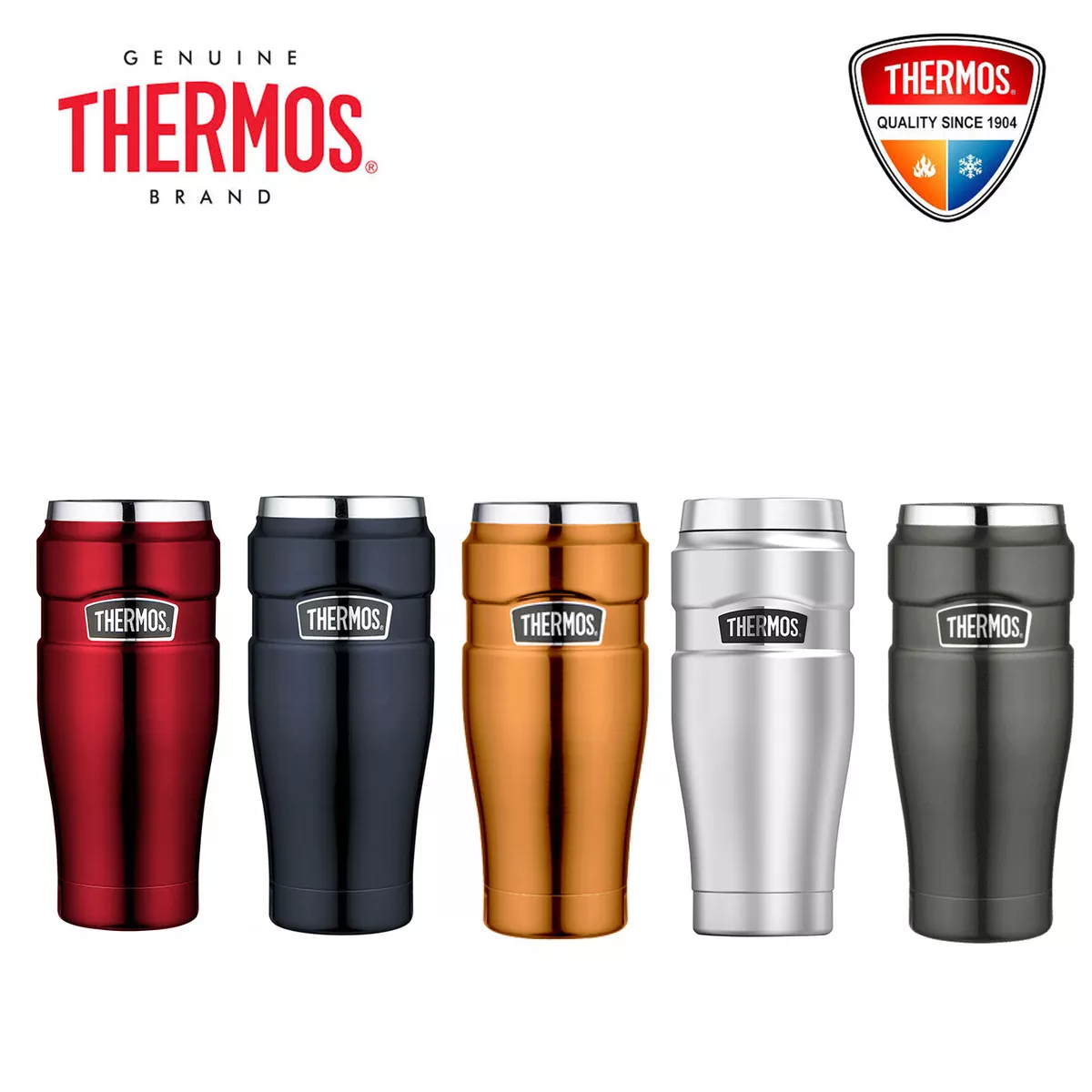  Thermos Stainless King Travel Mug, Matt Black, 470 ml : Home &  Kitchen