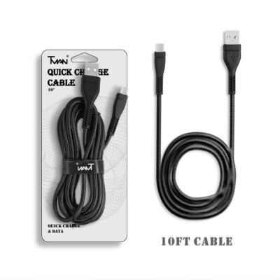 10ft Long Fast USB Cord for Samsung Galaxy Tab A7 Lite Tablet SM-T220 T225 (2021