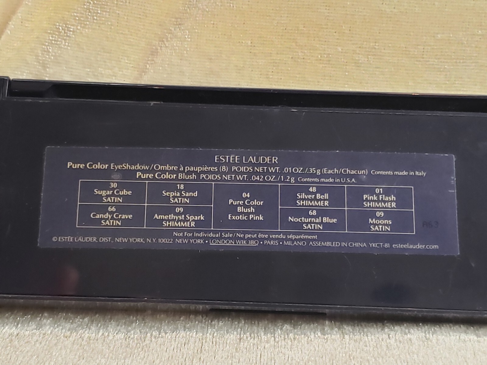 ESTEE LAUDER Pure Color Palette 8 EyeShadow 1 Blush Exotic Pink