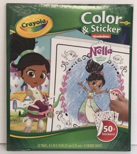 Crayola Color 'n Sticker Book 50 Stickers 32 Pages Nella The Princess Knight NEW