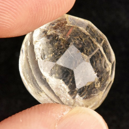 VTG Clear Glass Sewing Button Faceted Round Dome Globe Orb 11/16" - Picture 5 of 6