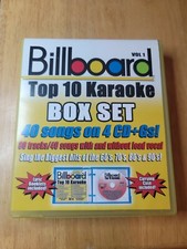 BILLBOARD VOL. 1 TOP 10 KARAOKE BOX SET 4 CD Gs 80 tracks/40 songs w/ w/o lead