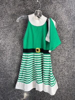 Derek Heart Christmas Sweater Dress Women's Large Striped Sleeveless Elf  Dress | eBay