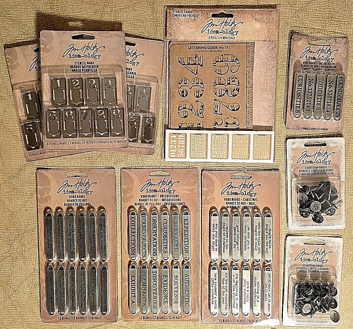 Tim Holtz idea-ology LETTERS, NUMBERS, WORDS, blocks Tim Holtz idea-ology LETTERS, NUMBERS, WORDS, blocks
