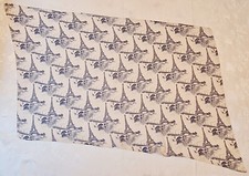 SCARF VINTAGE AUTHENTIC HISTORY ART EIFFEL TOWER IVORY BLACK LONG WOMEN