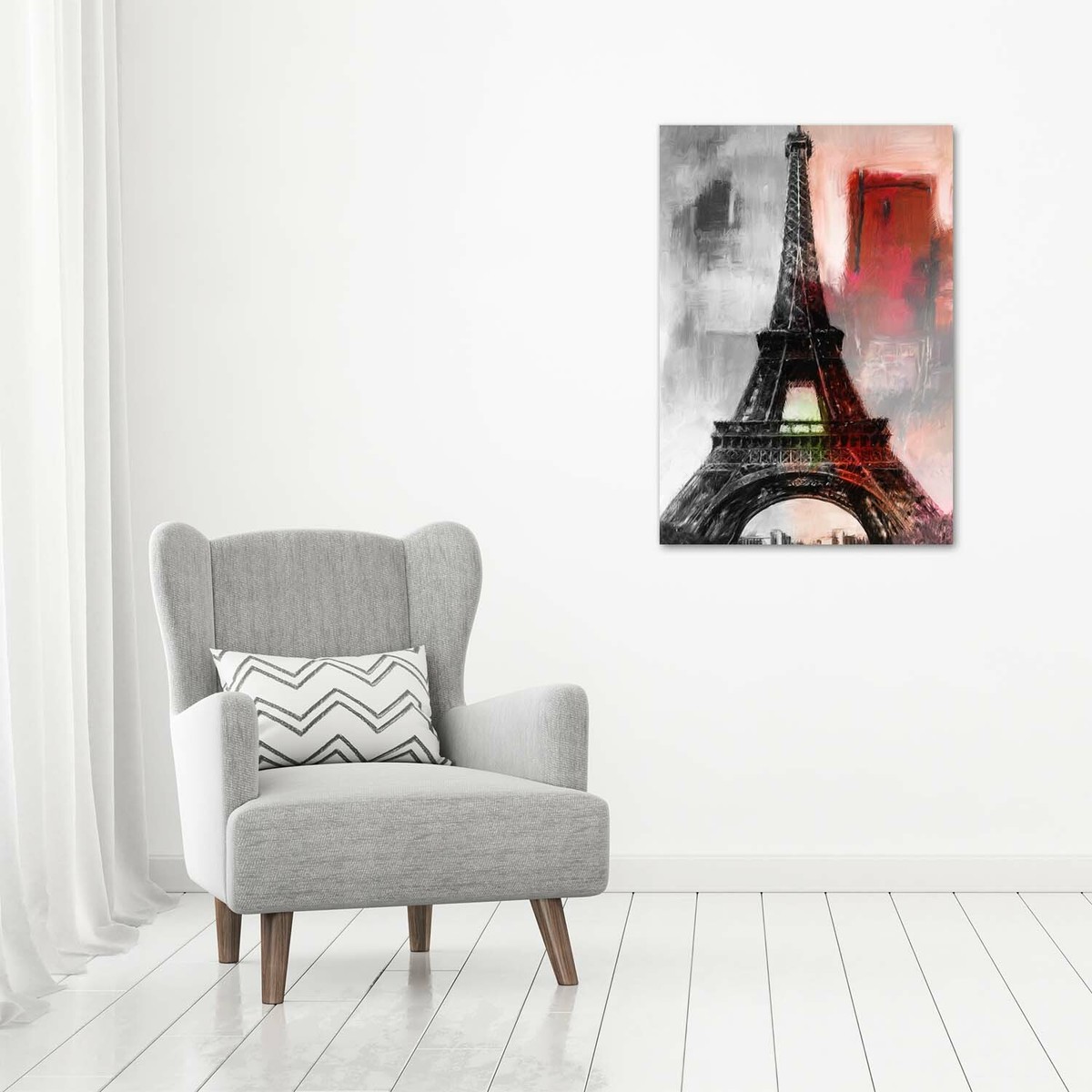 Tulup Tableau Sur Verre Trempé Image 70x100 - Tour Eiffel