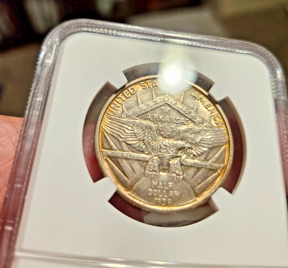 MAKE AN OFFER! 1936 ROBINSON ARKANSAS AR Commemorative HALF DOLLAR NGC MS 60 UNC - Image 2 of 4