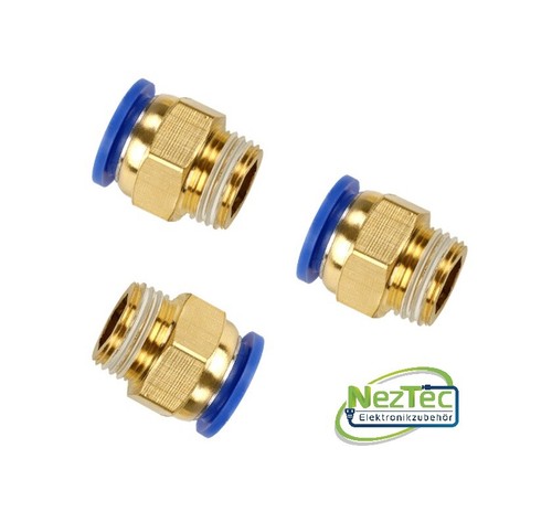 Pneumatik Druckluft Steckverschraubung 4-8mm Metrisch  M5 M6 M8 M10 M12 - Bild 3 von 23