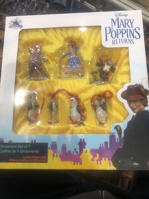 New Disney Store Mary Poppins Returns Ornament Set of 7 LE 3000 | eBay