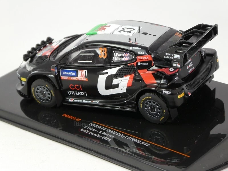 Ixo Toyota GR Yaris Rally1 Hybrid #33 Evans Rally Sweden 2024 1/43 RAM925.22 - Immagine 2 di 4
