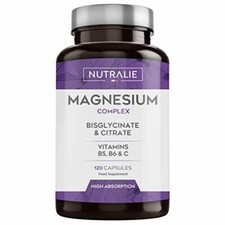 Magnésium et Vitamines B5, B6 C Bisglycinate et Citrate de Magnésium 100% Bio-