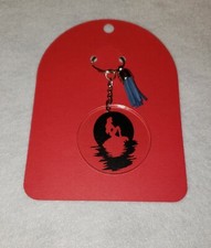 Ariel The Little Mermaid Keychain With Leather Tassel
