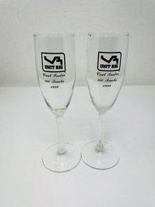 Vintage Unit Rig Large Wine Glasses Custom Set of 2 Goal india 160 Trucks 1999