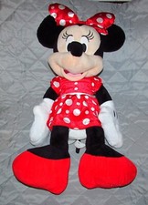Disney 2016 Minnie Mouse Plush Red  White Polka Dot Dress 20'' Tall