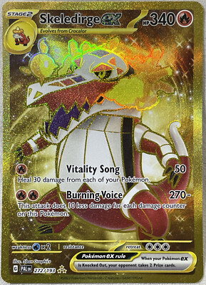 Pokemon TCG - Skeledirge ex Gold Hyper Rare Holo - 272/193 - Paldea Evolved 