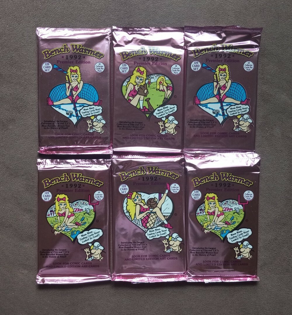 6) 1992 Bench Warmer Premier Edition Trading Card Sealed Packs ~ 10 Cards  Each | eBay