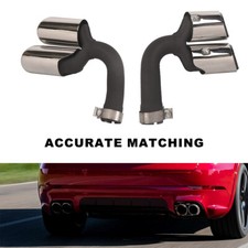 Lh Rh Decoration Tube Pipe For 2018-2024 Porsche Cayenne 3.0l Stainless Steel