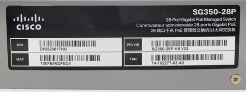 Cisco SG350-28P 24 10/100/1000 PoE+ ports (4 support 60W PoE) 4 Port SFP Switch - Picture 7 of 8