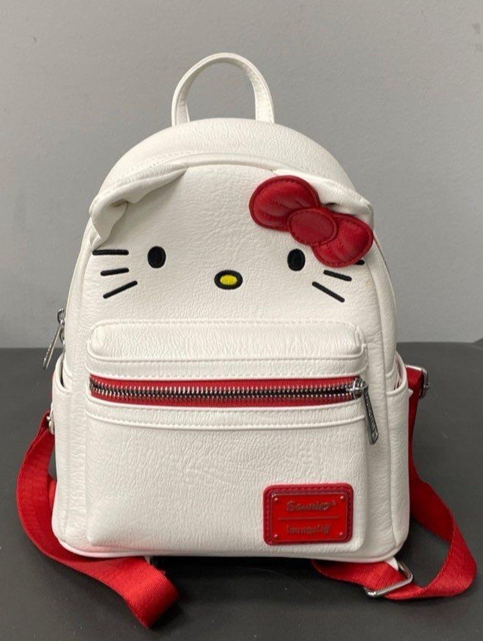 Loungefly Sanrio Hello Kitty 50th Anniversary Sequin Mini Backpack Phone Case New