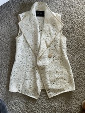 Peres By Carlisle  Sz 2 Wool Blended Vest Ivo...