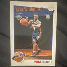 Panini 2019-20 NBA Hoops Hoops Tribute Zion Williamson RC Pelicans #296