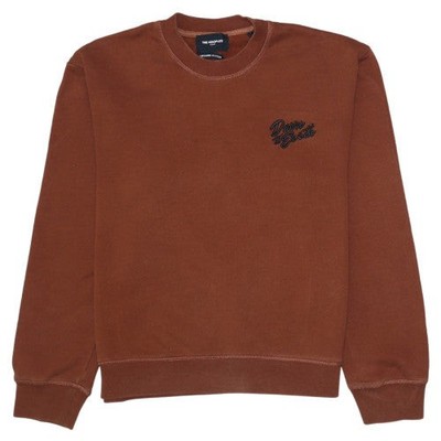 The Kooples Herren Sweatshirt braun Rundhals bestickt Größe L
