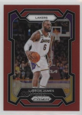 2023-24 Panini Prizm Red Prizm 73/299 LeBron James #63 hs9
