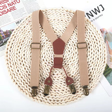 Cute Children Belt Boys Girls Colorful Suspenders Clip-On Y-Back Braces Elastic