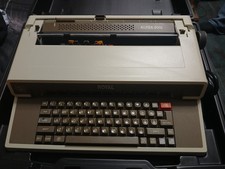 Vintage Royal Alpha 2001 Electric Typewriter In TA Hardshell Case Works!