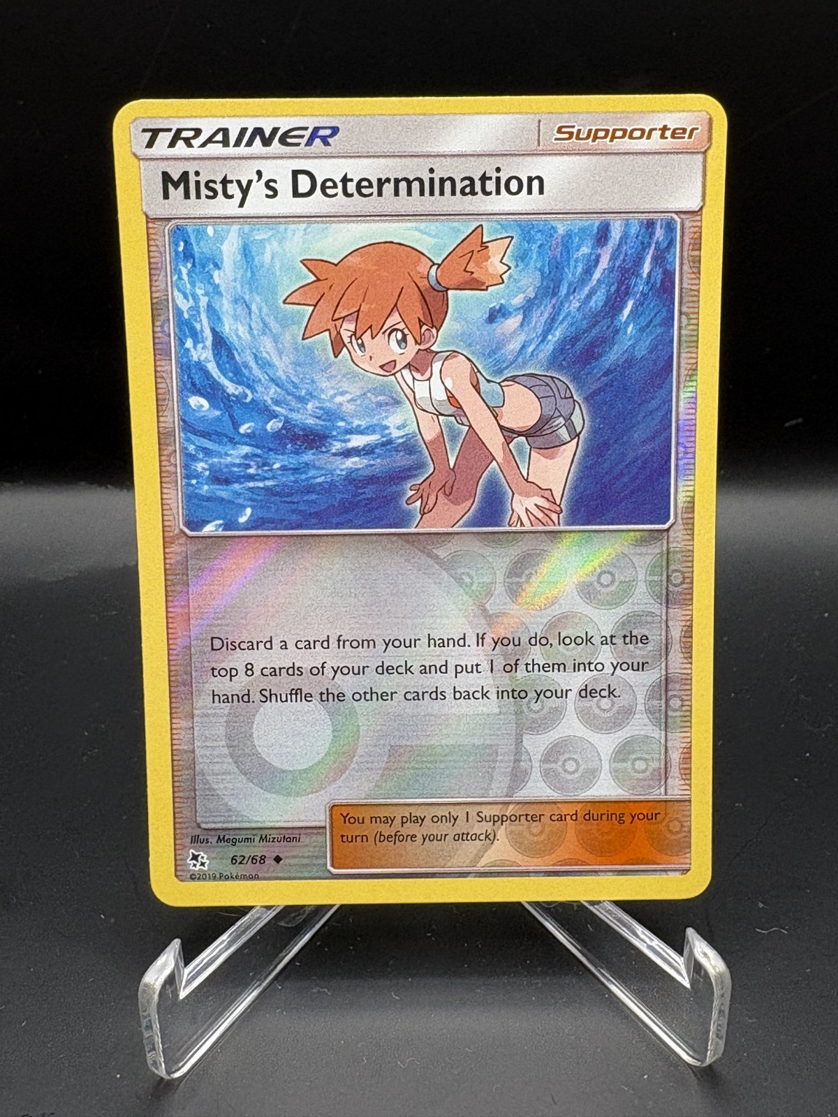 Misty's Determination Reverse Holo Uncommon Hidden Fates 62/68 NM