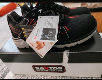 SANTOS S46 Black-Red S3 ESD Sicherheitsschuh Arbeitsschuh Halbschuh Berufsschuh