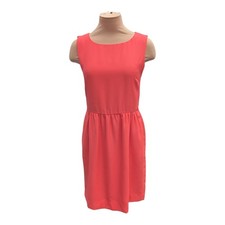 J.Crew Daybreak Dress Coral Pink Sleeveless Fit & Flare Pockets Women's Size 2