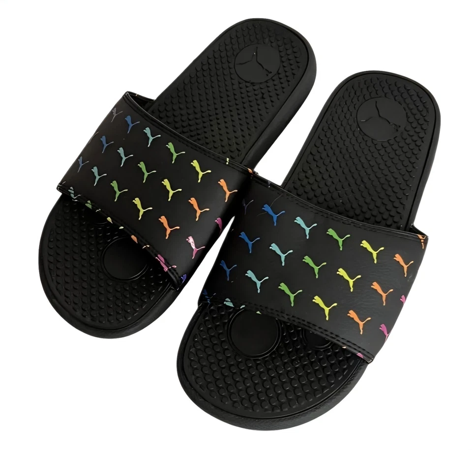 SANDALIAS PUMA COOL CAT AUDACES DESLIZABLES NEGRAS TURQUESA ROSA NIÑOS TALLA 2 Foto 2 de 4