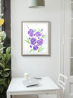 Original Painting 11x14 Floral Flowers Acrylic Art on Paper Signed Unique Decor — photo 4