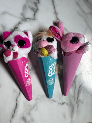 ZURU Coco Surprise Lot of 3 Plush Cat, Unicorn, Bunny w/ Tags
